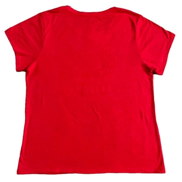 Disney NWOT Women's Family Fun Minnie Mouse USA American Flag Red T Shirt Large - Picture 3 of 4